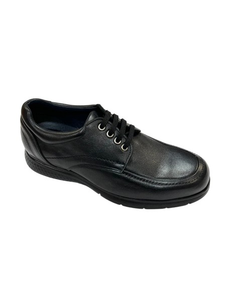 ZAPATO CASUAL, PIEL NATURAL NEGRO, PISO EVA ULTRA LIGHT HOMBRE