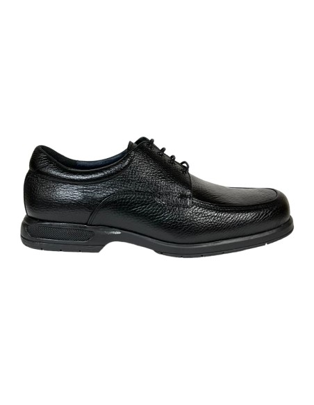 ZAPATO CASUAL, PIEL NATURAL NEGRO, PISO GOMA HOMBRE