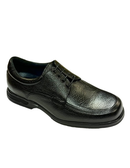 ZAPATO CASUAL, PIEL NATURAL NEGRO, PISO GOMA HOMBRE