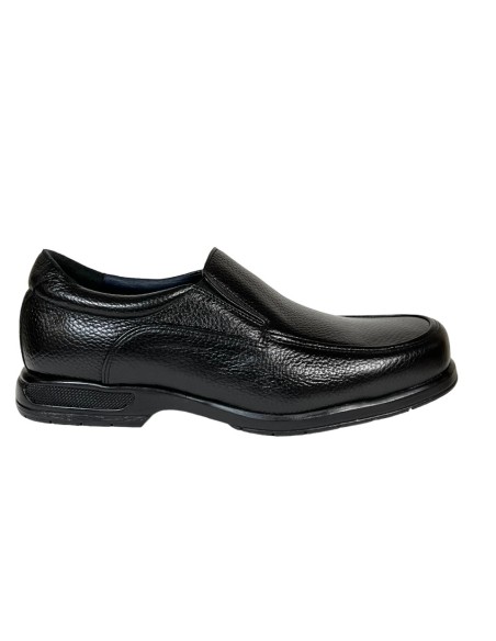 ZAPATO CASUAL, PIEL NATURAL NEGRO, PISO GOMA HOMBRE