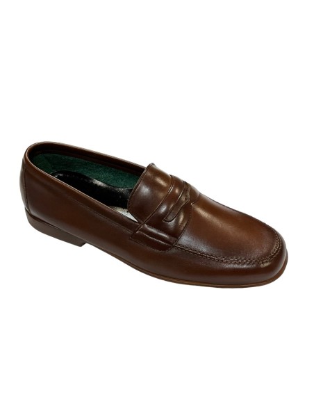 ZAPATO CASUAL, NAPA MARRON, PISO GOMA HOMBRE