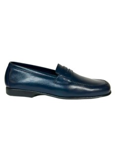 ZAPATO CASUAL, NAPA AZUL, PISO GOMA HOMBRE