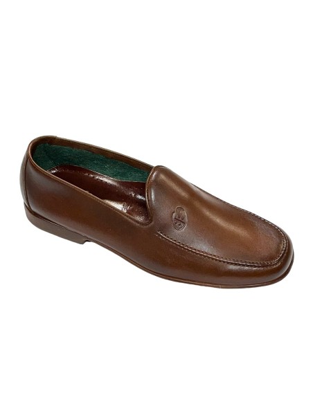 ZAPATO CASUAL, NAPA MARRON, PISO GOMA HOMBRE