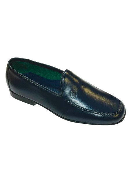 ZAPATO CASUAL, NAPA AZUL, PISO GOMA HOMBRE