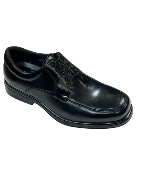 ZAPATO CASUAL, NAPA NEGRO, PISO LIGHT ANTIDESLIZANTE, ANCHO ESPECIAL HOMBRE