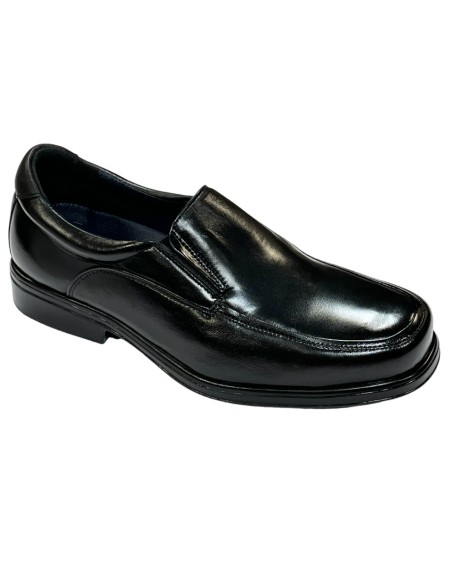 ZAPATO CASUAL, NAPA NEGRO, PISO LIGHT ANTIDESLIZANTE, ANCHO ESPECIAL HOMBRE