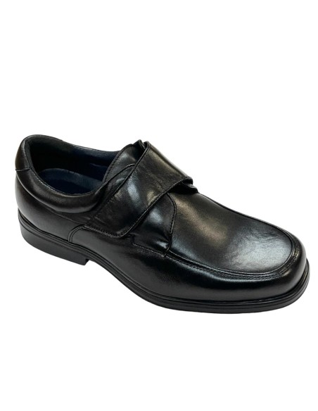 ZAPATO CASUAL, NAPA NEGRO, PISO LIGHT ANTIDESLIZANTE, ANCHO ESPECIAL HOMBRE