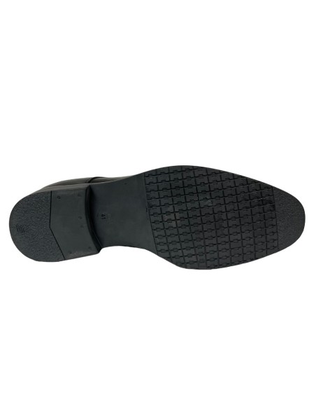 ZAPATO CLASICO, NAPA NEGRO, PISO GOMA HOMBRE