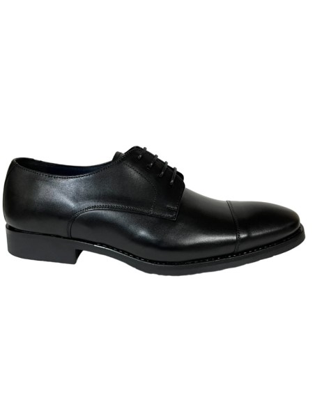 ZAPATO CLASICO, NAPA NEGRO, PISO GOMA HOMBRE