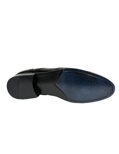 ZAPATO CLASICO, NAPA NEGRO, PISO GOMA HOMBRE
